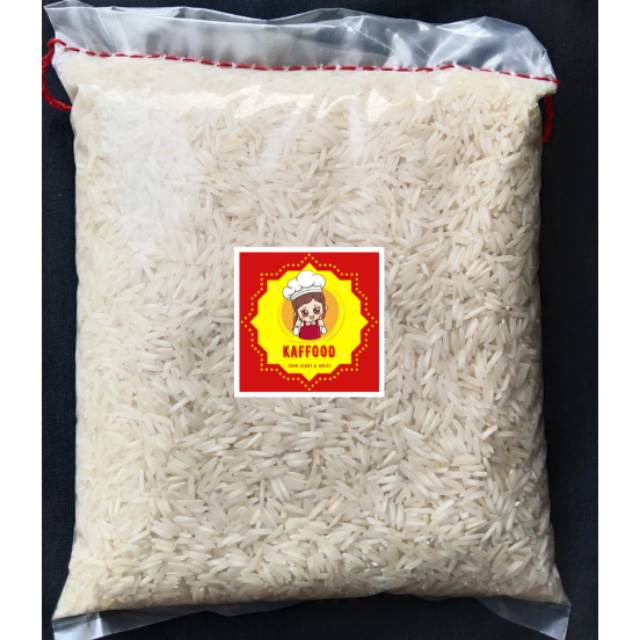 Jual BERAS BASMATI 1kg. Repack. Bulir panjang KebuliBiryaniKabsah