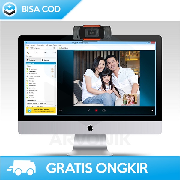 KAMERA WEBCAM VIDEO LAPTOP KOMPUTER TAFFWARE US829 480P WITH MIKROFON