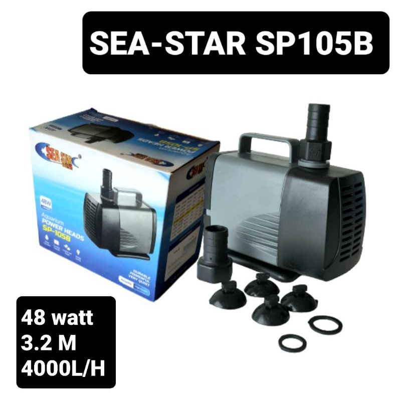 sea star 105b POMPA CELUP AIR AQUARIUM KOLAM IKAN MESIN AIR HIDROFONIK