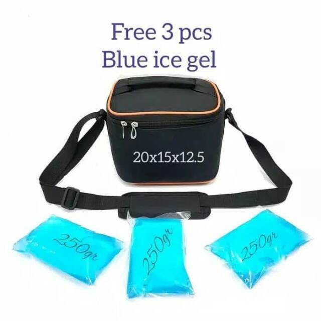 Cooler Bag Mini Free 3 blue ice gel / Coolerbag asi / Tas Asi Mini Free 3 blue ice Gel B1 RB3