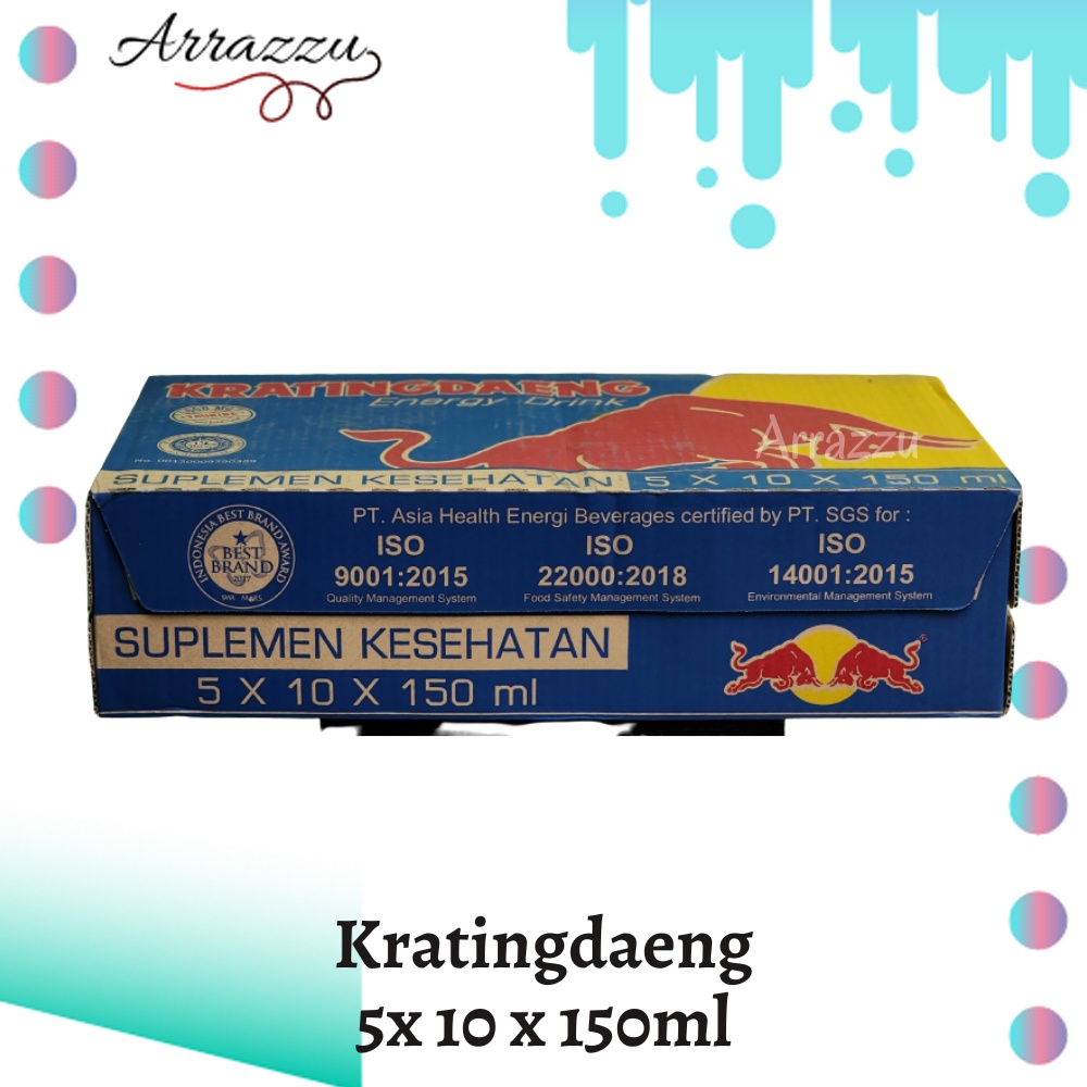 Kratingdaeng Minuman Stamina Botol 5 x 10 x150 mL (1 Karton)