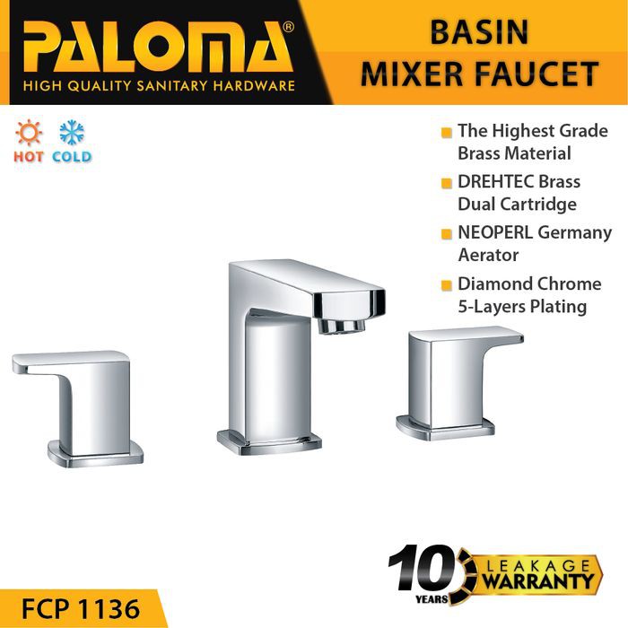 PALOMA FCP 1136 Keran Mixer Wastafel Cuci Tangan Panas Dingin Kran Air