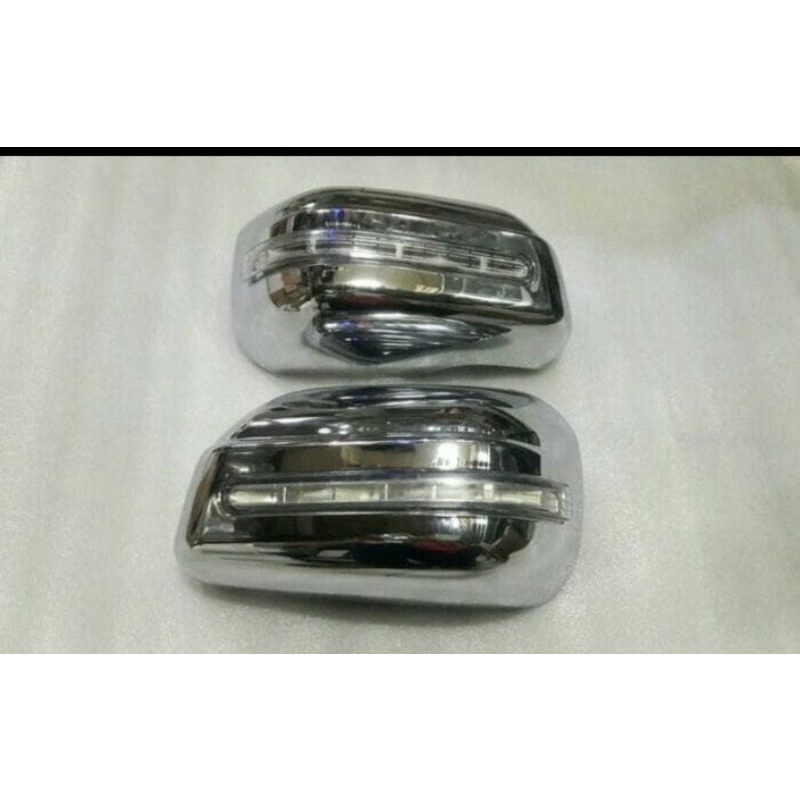 cover spion full chrome + Lampu send Avanza Veloz 2013