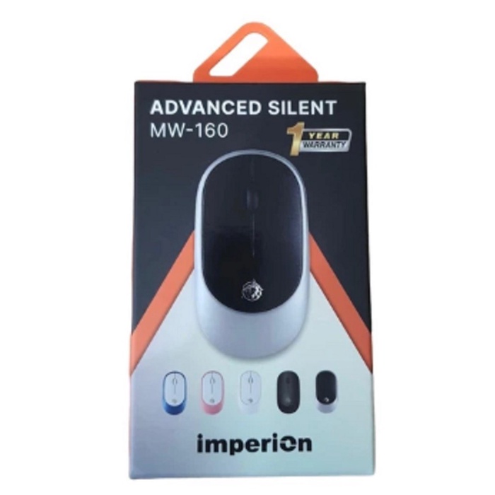 Mouse imperion wireless usb optical 1600dpi silent on off mw-160 mw160