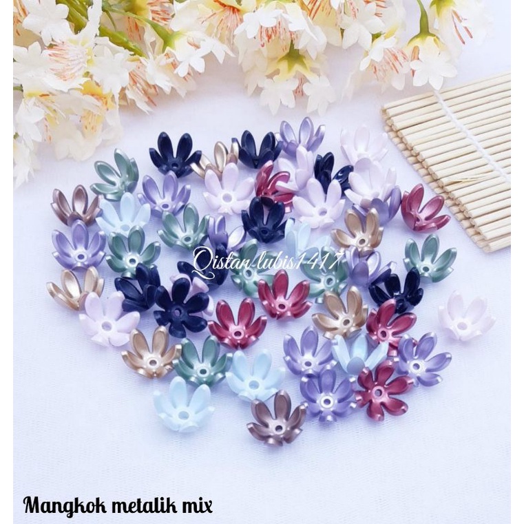 Mangkok Metalik kemasan 15 pcs