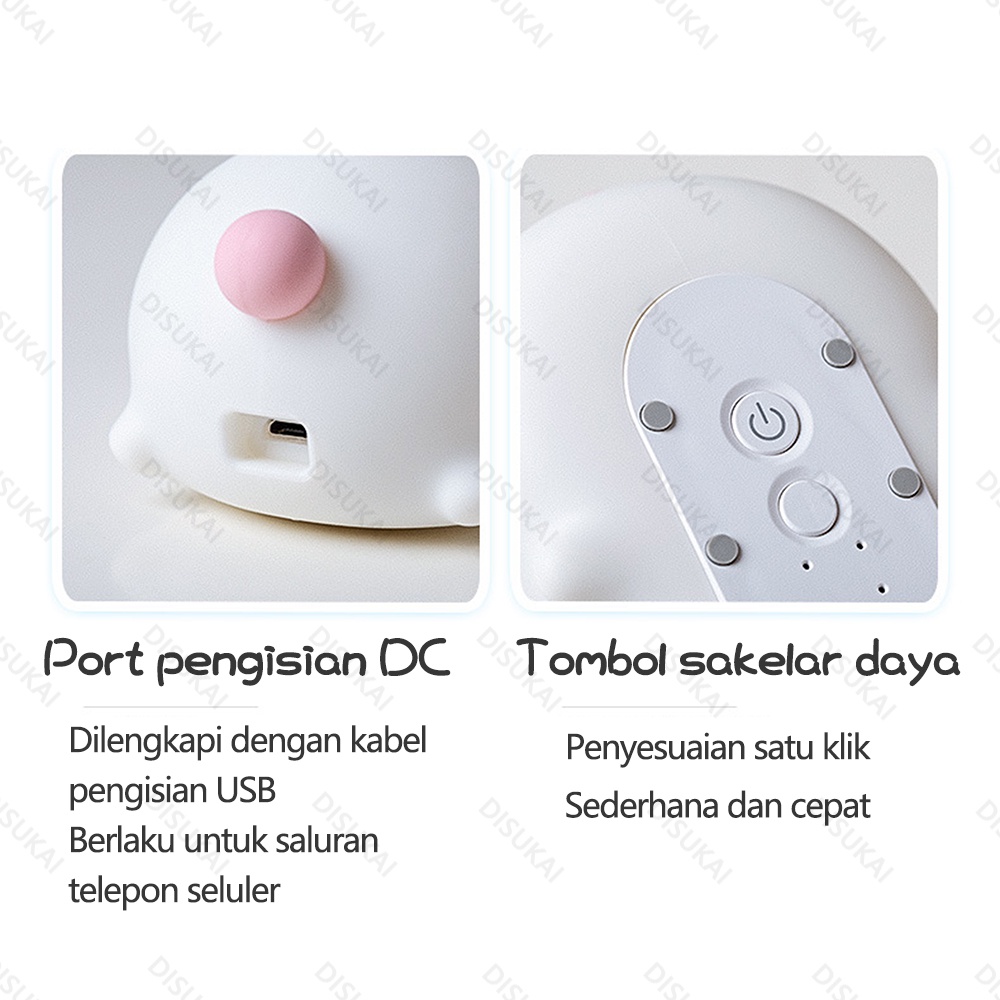 【Stok Baru】Lampu malam ringan LED bentuk lucu termasuk remote control