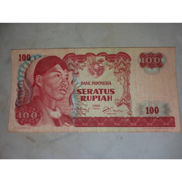 uang 100 rupiah tahun 1968