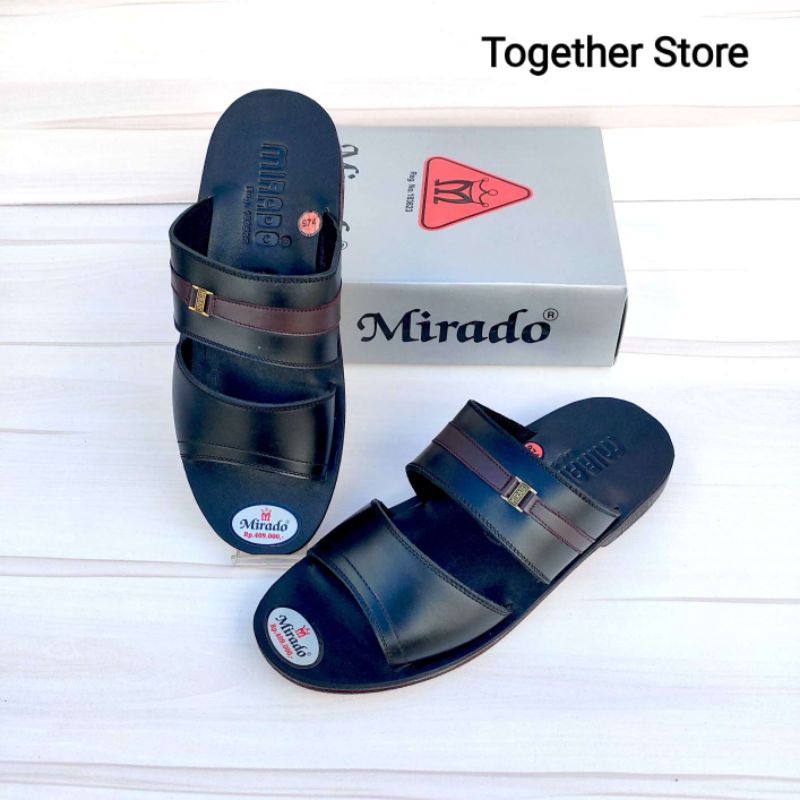 sandal pria kulit asli mirado original sandal slop kulit sandal pria fashions sandal  slop mirado or