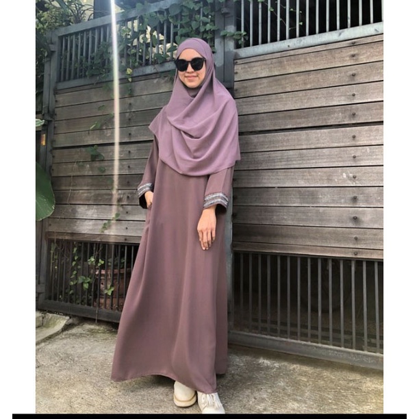 ABAYA BASIC TERBARU BAHAN MOSCREPE