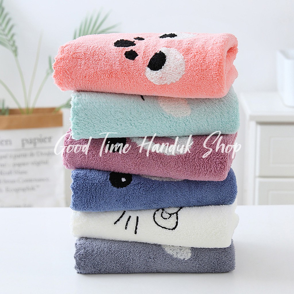 Handuk Mandi Microfiber Bulu Rabbit/Rusa/Hello Kitty 70x140cm Handuk Lembut Towel Serap Air