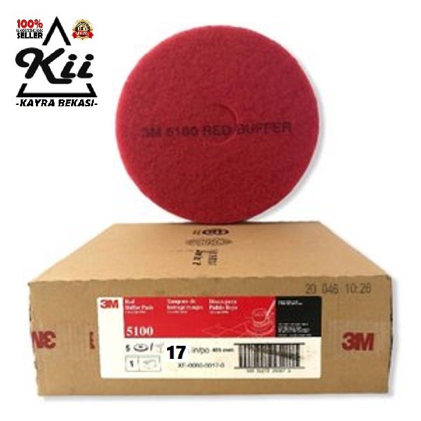 Buffing Pad warna merah 3M 17&quot;