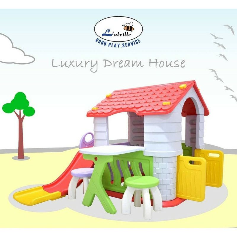 Luxury Dream House Mainan Rumah Perosotan Rumah Labeille Playhouse Playground Anak Mainan Edukasi