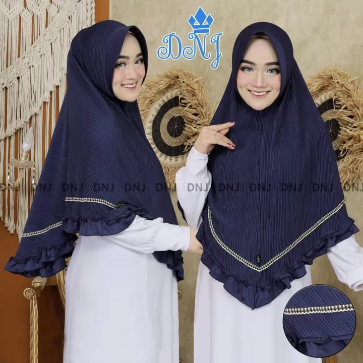 krudung instan jilbab bergo plisket marisa khimar pet motif list rempel bahan jersey premium jumbo t