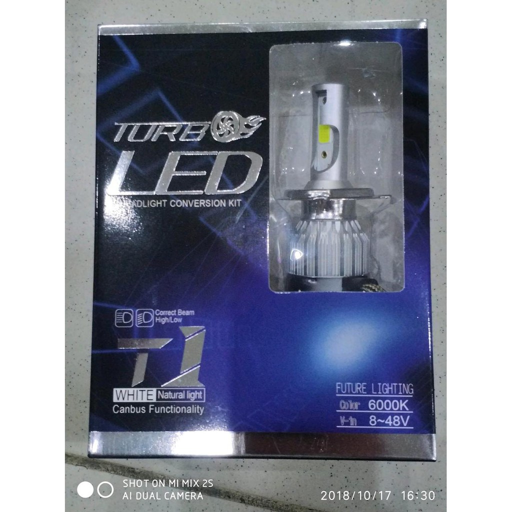 Lampu led H4 TURBO T1 model C6 Garansi
