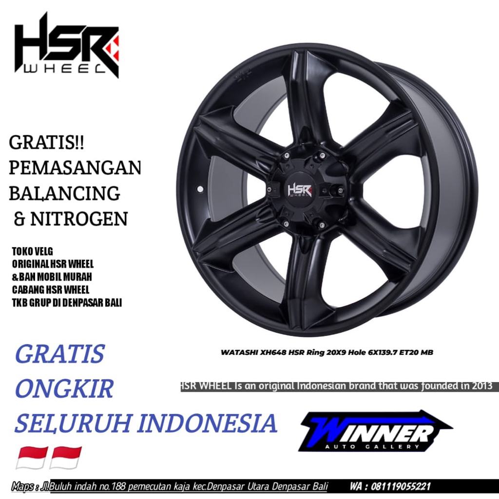 Velg Mobil Triton Everest Traiblazer Ring 20 HSR Watashi - Hitam