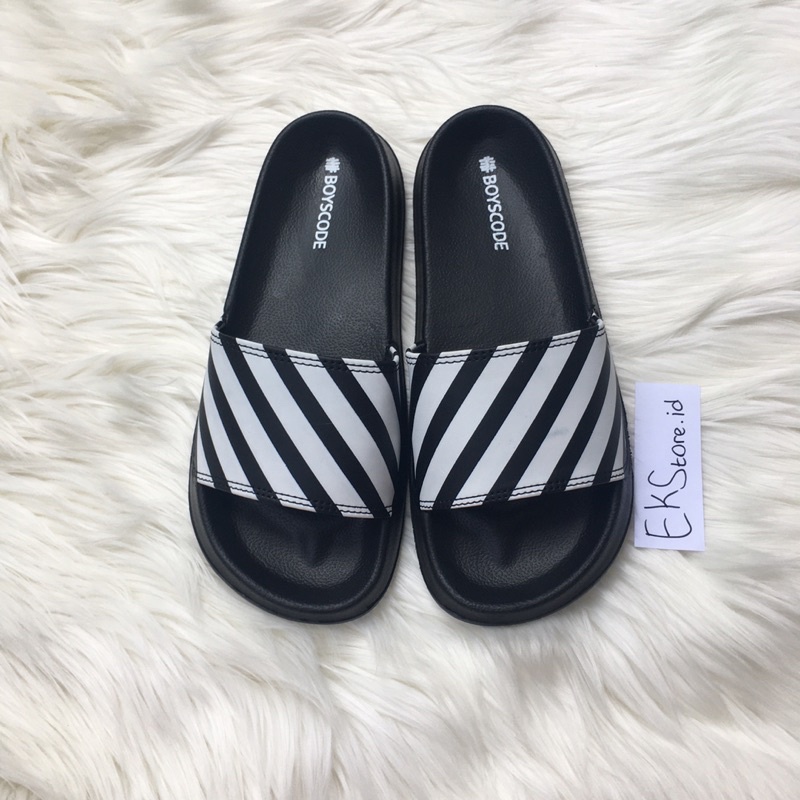 [BOYSCODE ZEBRA]  TYPE 9 PUTIH Sandal Rumah Sandal Slip On / Sandal Santai / Sandal Slop Kasual / Sandal Casual