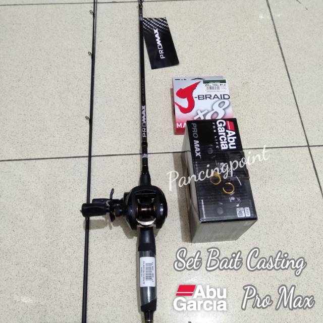 Set Pancing Joran Abu Garcia Pro Max 662 10-20lb dan Reel BC Abu Garcia Pro Max 3-Left