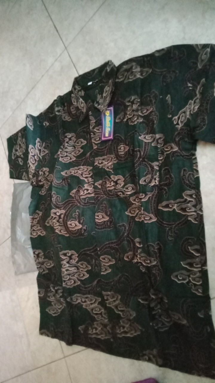Bswart Batik Hrb026 Kenongo Hem Pendek Padi Pekalongan M L Xl Batik Pria Murah Modern Grosir