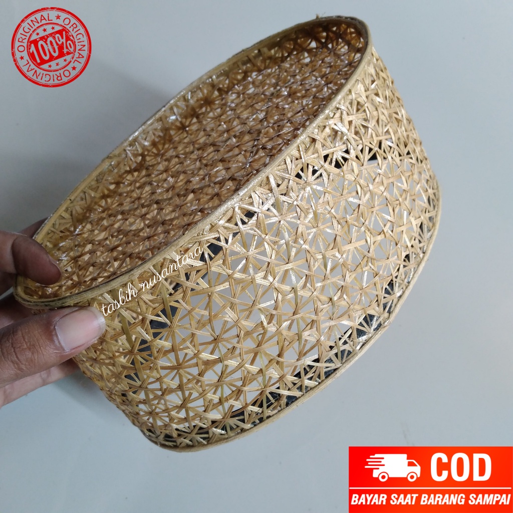 Peci anyaman bambu polos / songkok anyaman bambu asli