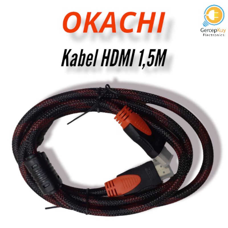 Kabel HDMI to HDMI 1.5Meter Versi 1.4 OKACHI