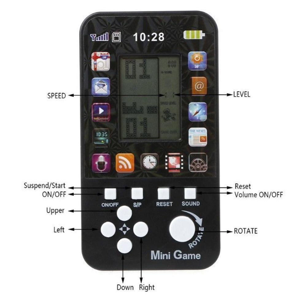 Timekey Konsol Game Tetris Portable Dengan Layar LCD Untuk Anak V6Y6