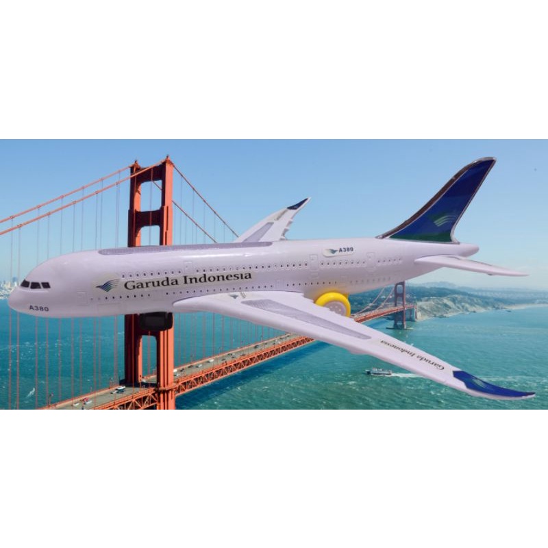 Mainan anak pesawat baterai lampu musik besar