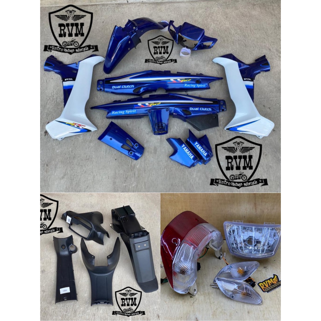 Cover Body Fizr ss two biru Set Cover Bodi Halus body kasar lampu Yamaha Fiz r biru set striping ss 