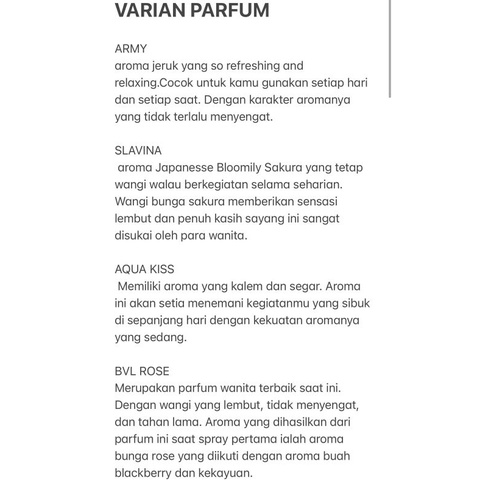 STECI INSPIRED PARFUM 6ML | PARFUM WANITA | PARFUME | PEWANGI PAKAIAN