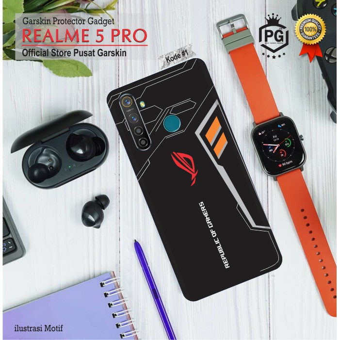 Skin  Garskin Realme 5 Pro Garskin Original Motif ROG 1-5