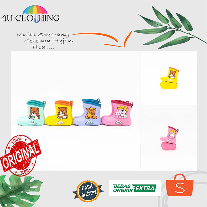 Sepatu boots anak perempuan / boots anak laki / sepatu hujan anak / sepatu bot anak / sepatu anak / animal list 1908 4U CLOTHING Import