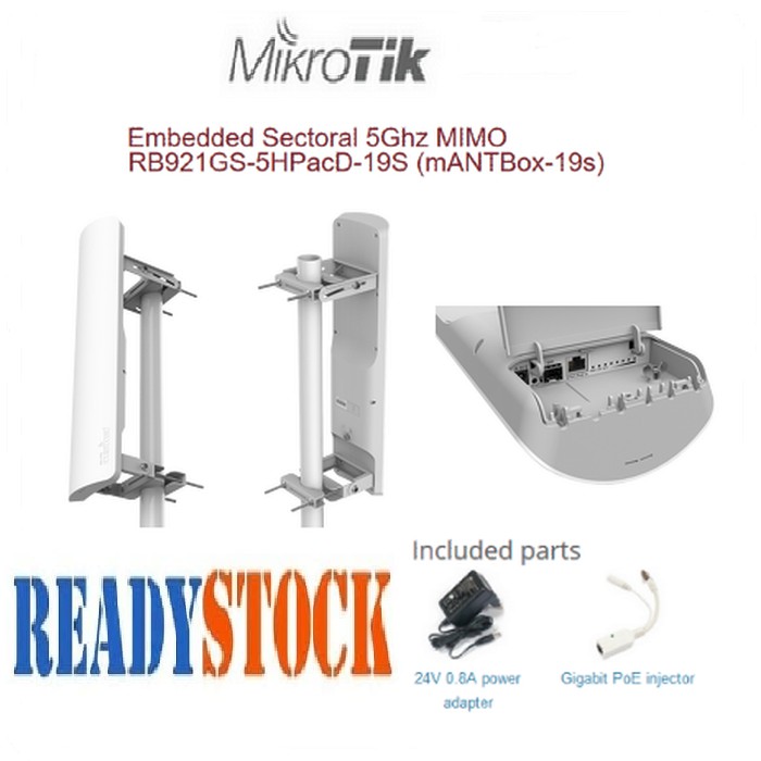 ANTENA KIERUNKOWA MikroTik BOX1 19dBi 5GHz MMCX • www.lan.sklep.pl