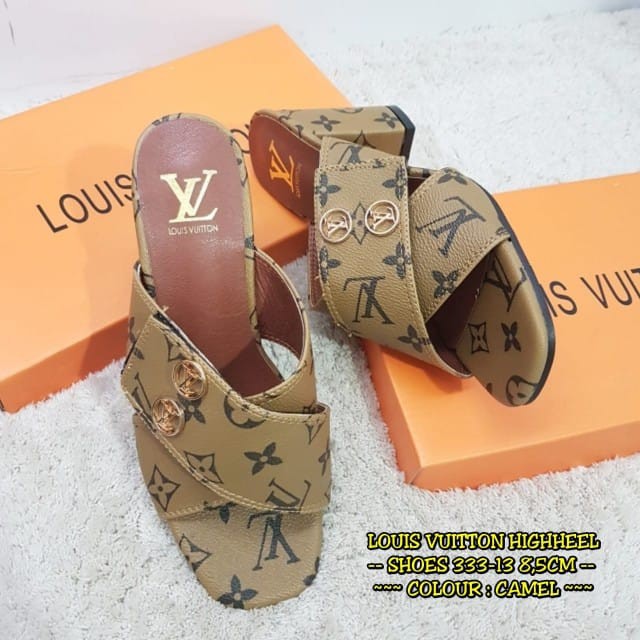 LOUIS VUITTON HIGHHEEL SHOES 333-13 BJ HEELS FASHION WANITA KERJA BATAM IMPORT TERMURAH BERKUALITAS
