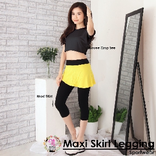 LEGGING MAXI SKIRT Legging Senam  Celana  Rok  Olahraga Zumba 