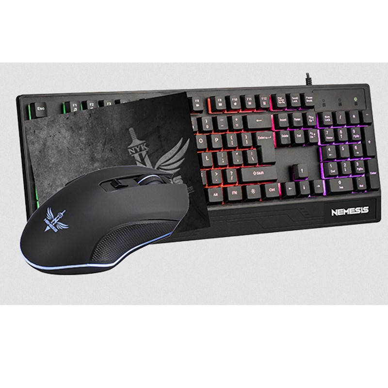 Keyboard Mouse Mousepad Combo Gaming Set Nemesis NYK KC300 Drake