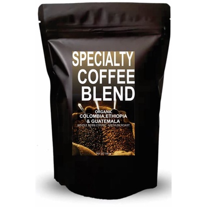 

Specialty Coffee Blend Colombia, Ethiopia & Guatemala, Whole Roasted Bean 100 Gram.