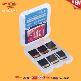 Kotak Case Penyimpan Kartu Memory 8 in 1 Casing Memori Camera SDHC SDXC Micro SD Card Adapter 8in1 6 slot untuk 6pcs memori micro SD 1 slot untuk 1pcs adapter stick card tf 1 slot untuk 1pcs Memory Camera SDHC atau SDXC