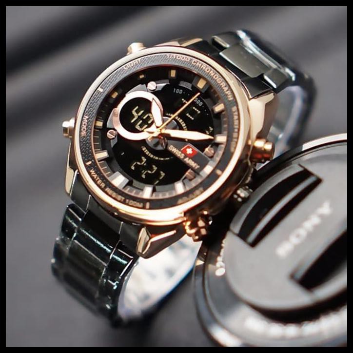 Jam Tangan Cowok Pria Swiss Army Elegan Winner Store