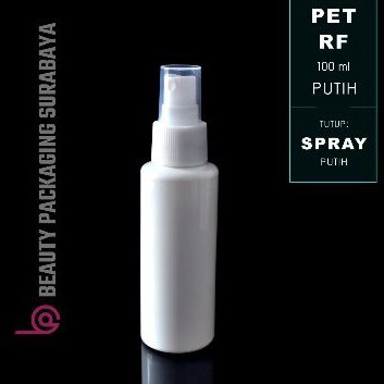 Botol Plastik PET 100ml RF Putih Tutup Spray