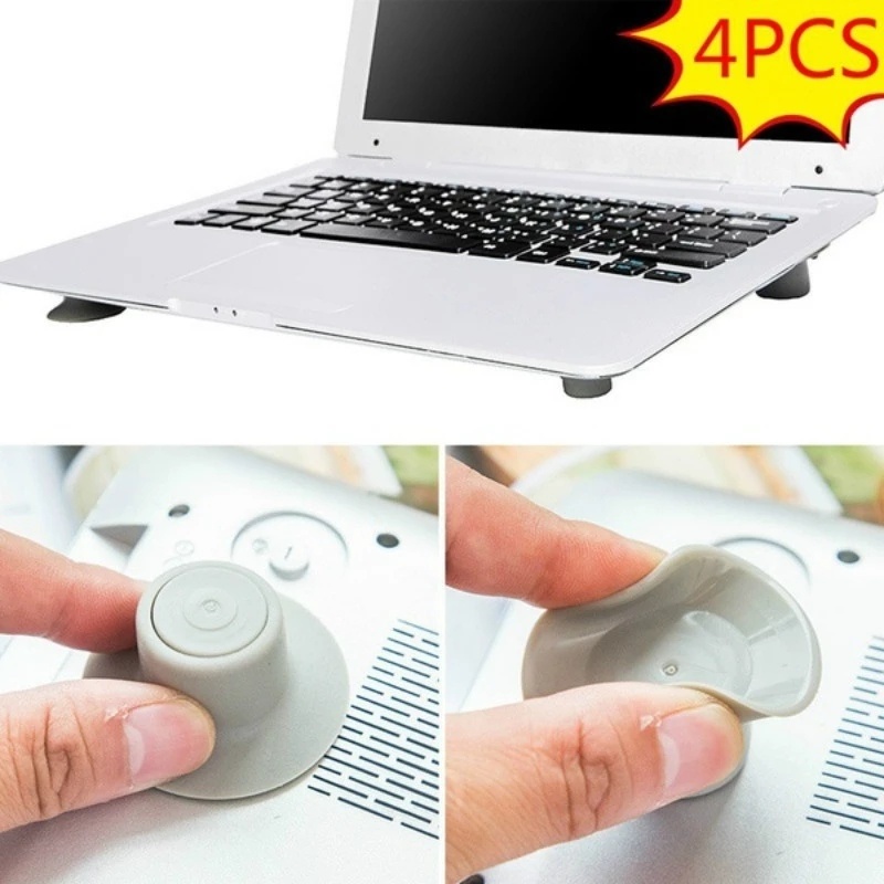 4pcs / set Stand Pad Pendingin Thermal Dengan Suction Cup Untuk Laptop / Notebook