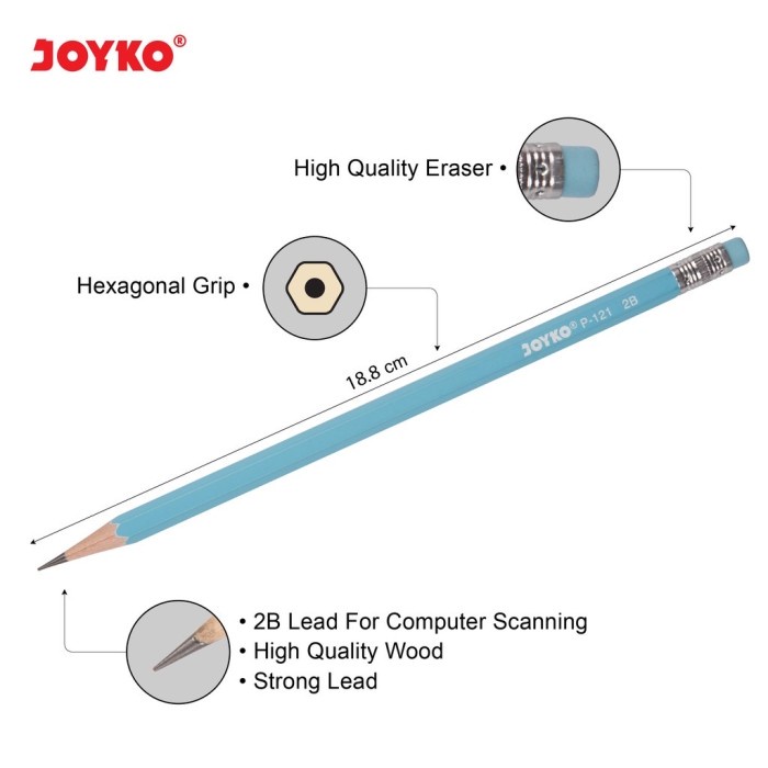 

Murah Pensil Joyko P-121 2B (12Pcs) Hemat