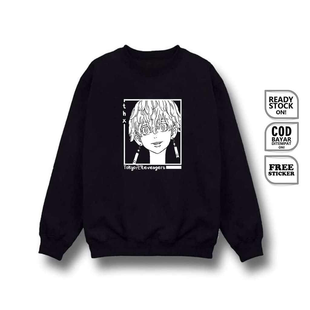 SWEATER CREWNECK TOKYO REVENGERS IZANA KUROKAWA COSPLAY BAJU JEPANG CULTURE ANIME MANGA TENJIKU SIGN