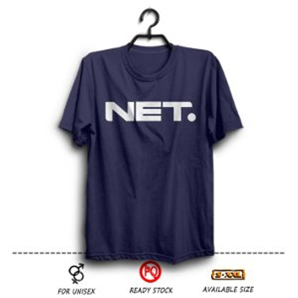 Kaos Distro Net Tv Indonesia Biru Dongker