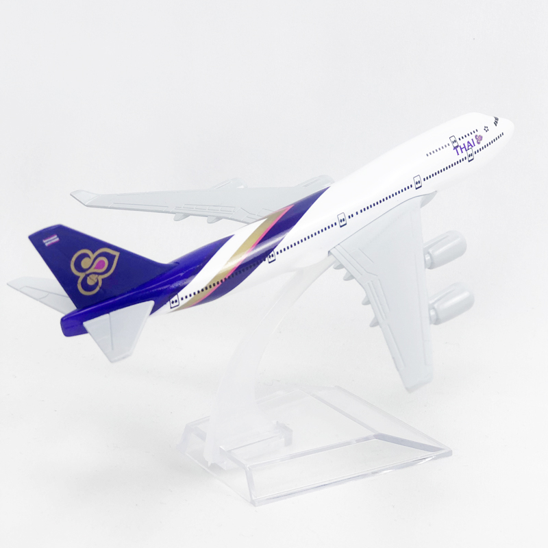 Thai Airways Boeing 747model Pesawat Die-cast Alloy Metal B747 Pesawat Airways Model Mainan 16CM