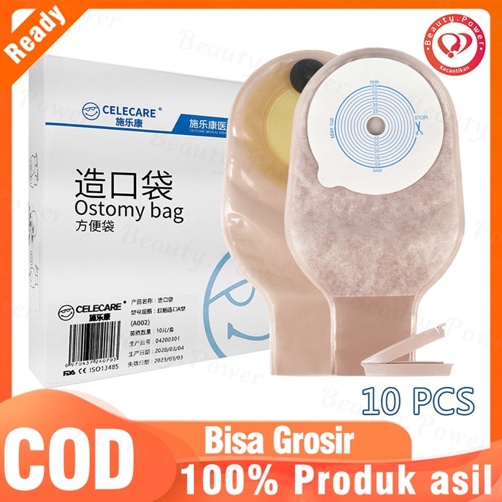 10Pcs Satu Potong Sistem Diaktifkan Filter Karbon Kantung Kolostomi Penghilang Bau Knalpot Stoma Kantong Colostomy Ostomy Tas Cut UKURAN 20Mm-65Mm Beige Cover