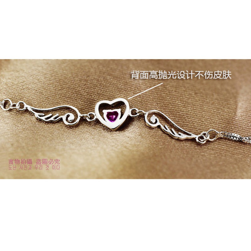 gelang perak 925 asli untuk wanita Angel love Perhiasan Fashiongelang tangan perempuan