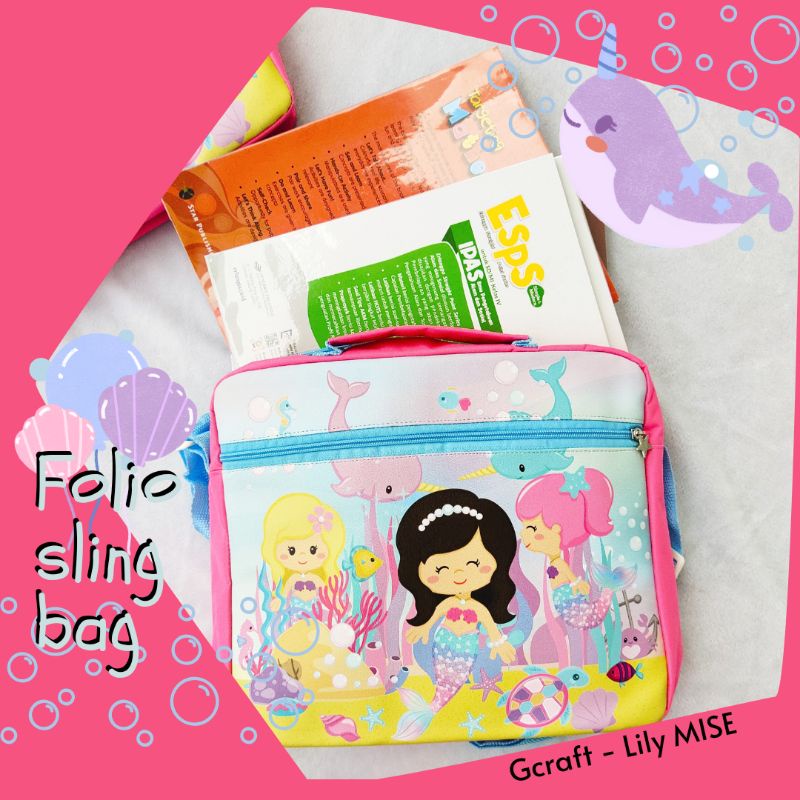 folio sling bag - folder bag - tas les - tas folder - tas selempang - tas folio - tas slempang anak 