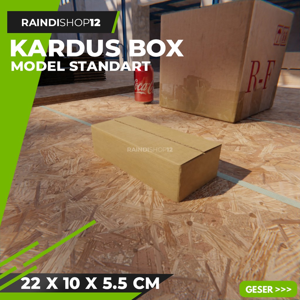 

BOX 22 X 10 X 5.5 CM KARDUS KOTAK KEMASAN PACKAGING KADO POLOS