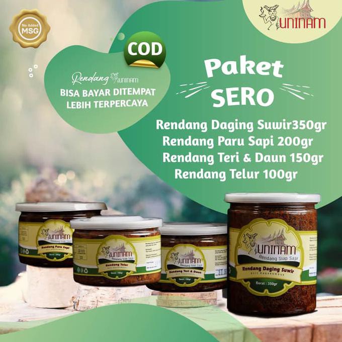 

Paketan irit lengkap 4 jenis rendang