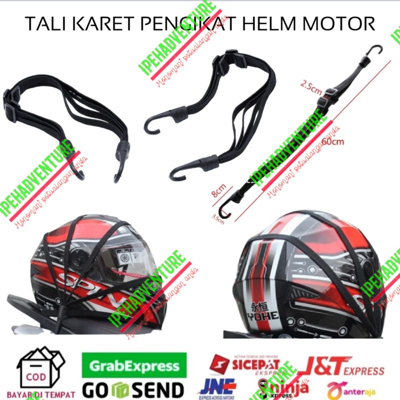 tali karet pengikat helm