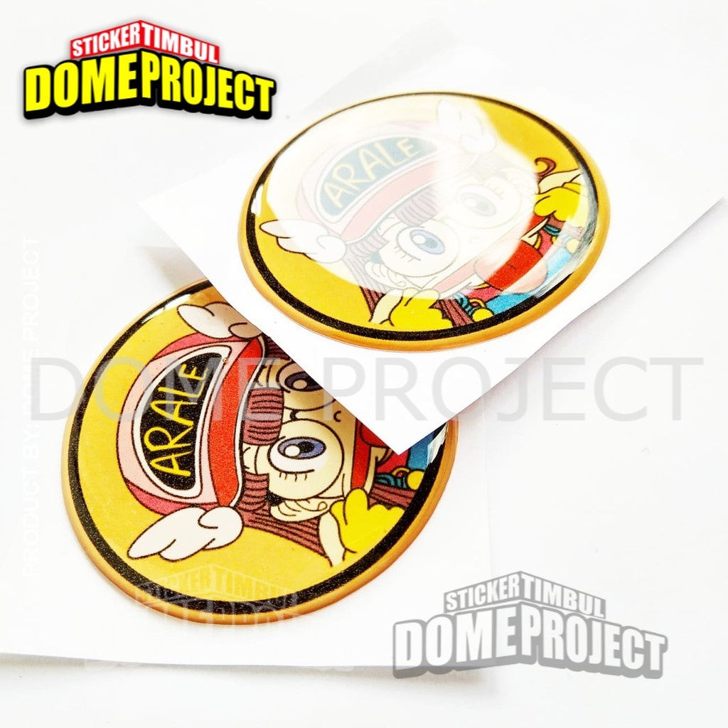 STIKER MOTOR ANIME ARALE EMBLEM TIMBUL LENTUR STICKER MOTOR STIKER ANIME 90AN DIAMETER 4cm